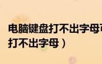 电脑键盘打不出字母可以打出数字（电脑键盘打不出字母）
