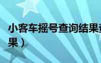 小客车摇号查询结果查询（小汽车摇号查询结果）