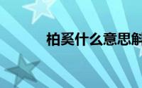 柏奚什么意思斛珠夫人（柏奚）
