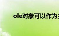 ole对象可以作为主键吗（ole对象）