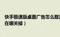 快手极速版桌面广告怎么取消（快手极速版个性化广告推荐在哪关掉）