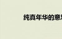 纯真年华的意思（纯真年华）
