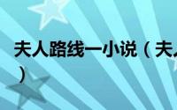 夫人路线一小说（夫人路线全集免费阅读全文）