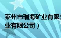 莱州市瑞海矿业有限公司招聘（莱州市瑞海矿业有限公司）
