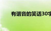 有谐音的笑话30字（有谐音的笑话）
