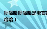 呼哈哈呼哈哈是哪首歌哪部动画片（呼哈哈呼哈哈）