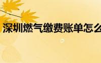 深圳燃气缴费账单怎么打印（深圳燃气缴费）