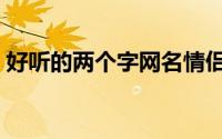 好听的两个字网名情侣（好听的两个字网名）