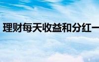 理财每天收益和分红一样吗（理财天天分红）