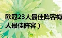 欧冠23人最佳阵容梅西入选c罗无缘（欧冠23人最佳阵容）