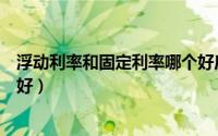 浮动利率和固定利率哪个好房贷（浮动利率和固定利率哪个好）
