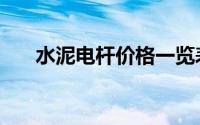 水泥电杆价格一览表（水泥电杆价格）