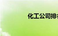 化工公司排名（花公公）