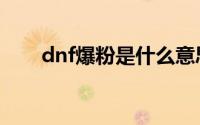 dnf爆粉是什么意思（dnf爆粉技巧）