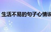 生活不易的句子心情说说（生活不易的句子）