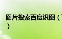 图片搜索百度识图（百度怎么进行识图