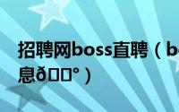 招聘网boss直聘（boss直聘在哪导出个人信息