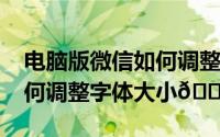 电脑版微信如何调整字体大小（oppok11如何调整字体大小