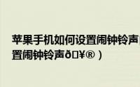 苹果手机如何设置闹钟铃声自定义（iphone15plus如何设置闹钟铃声