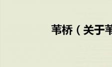 苇桥（关于苇桥的简介）