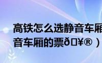 高铁怎么选静音车厢（铁路12306在哪买静音车厢的票