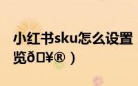 小红书sku怎么设置（小红书怎么设置无痕浏览