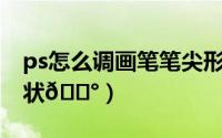 ps怎么调画笔笔尖形状（sai怎么设置笔尖形状