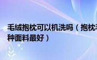 毛绒抱枕可以机洗吗（抱枕毛毛绒是什么面料毛绒抱枕中那种面料最好）