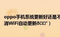 oppo手机系统更新好还是不更新好（oppo软件商店如何取消WiFi自动更新