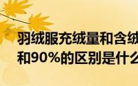 羽绒服充绒量和含绒量的区别（充绒量80%和90%的区别是什么）