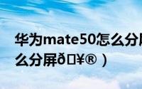 华为mate50怎么分屏使用（华为mate50怎么分屏