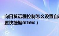 向日葵远程控制怎么设置自动连接（向日葵远程控制怎么设置快捷键