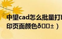 中望cad怎么批量打印（中望cad如何设置打印页面颜色
