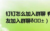 钉钉怎么加入群聊 有群号（钉钉如何邀请好友加入群聊