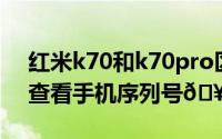 红米k70和k70pro区别（红米K70Pro在哪查看手机序列号
