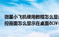 微星小飞机使用教程怎么显示器监控温度（微星小飞机的监控画面怎么显示在桌面