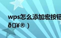 wps怎么添加宏按钮（wps怎么添加作文纸