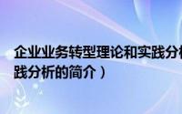 企业业务转型理论和实践分析（关于企业业务转型理论和实践分析的简介）