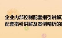 企业内部控制配套指引讲解及案例精析（关于企业内部控制配套指引讲解及案例精析的简介）