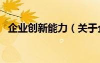 企业创新能力（关于企业创新能力的简介）