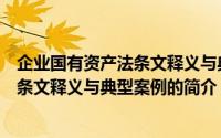 企业国有资产法条文释义与典型案例（关于企业国有资产法条文释义与典型案例的简介）
