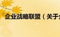 企业战略联盟（关于企业战略联盟的简介）