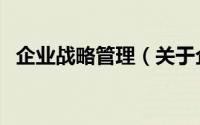 企业战略管理（关于企业战略管理的简介）