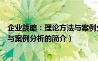 企业战略：理论方法与案例分析（关于企业战略：理论方法与案例分析的简介）