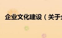 企业文化建设（关于企业文化建设的简介）