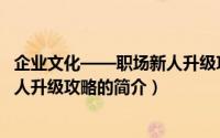 企业文化——职场新人升级攻略（关于企业文化——职场新人升级攻略的简介）