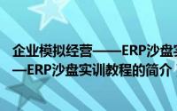 企业模拟经营——ERP沙盘实训教程（关于企业模拟经营——ERP沙盘实训教程的简介）
