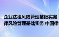 企业法律风险管理基础实务 中国律师实训经典（关于企业法律风险管理基础实务 中国律师实训经典的简介）