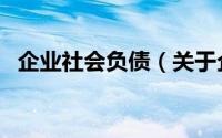 企业社会负债（关于企业社会负债的简介）
