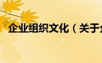 企业组织文化（关于企业组织文化的简介）